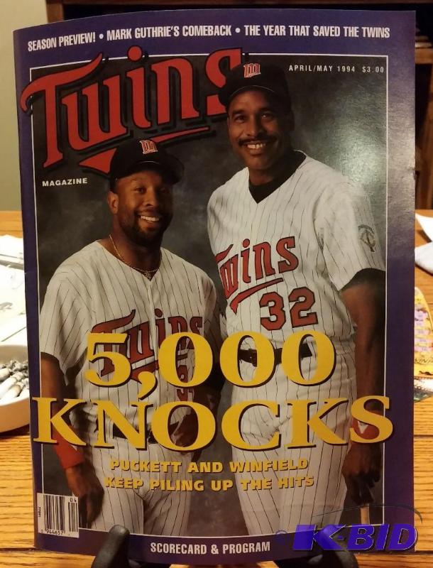 1994 Minnesota Twins Magazine AprMay Puckett...