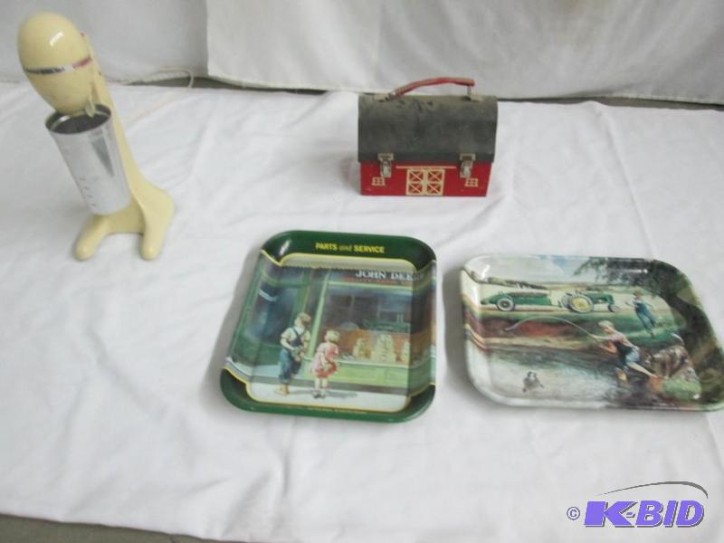 John Deere TIn Trays and Hamilton Malt Cup Mixer