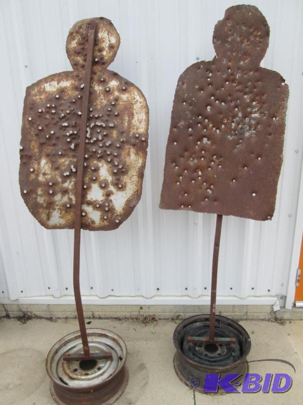 Two Standing Steel Targets