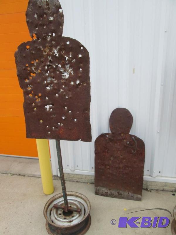 One Standing Steel Target and One Hanging Steel Target