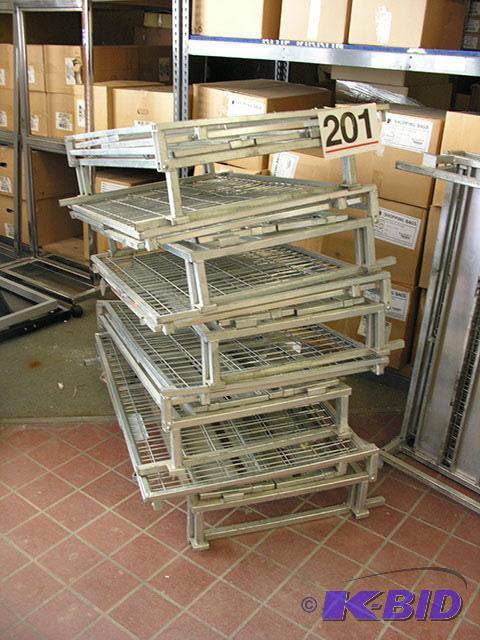 Steel folding metal bins