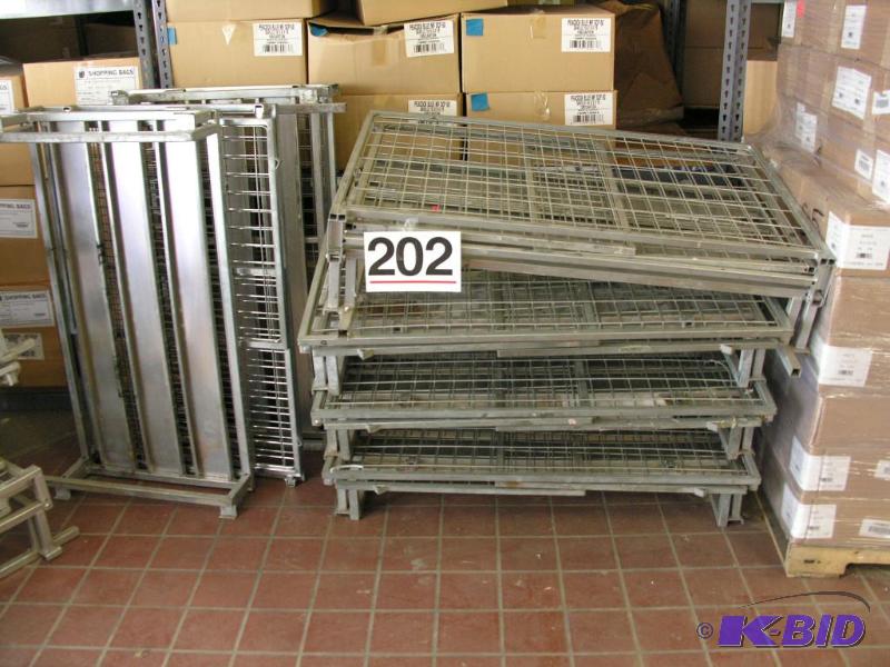 Steel folding metal bins
