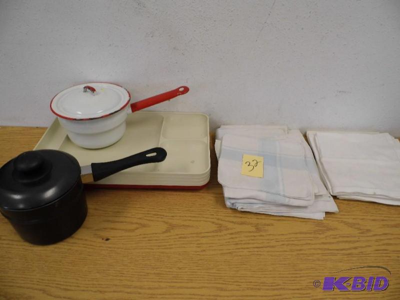 Table Cloth, Napkins, Trays