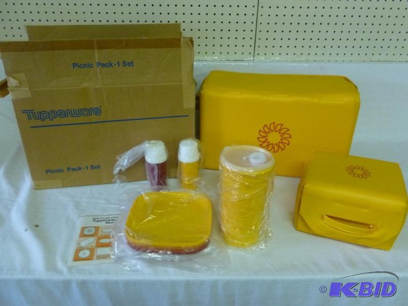 lot 101 image: Tupperware vinyl picnic pack set, new in the ...