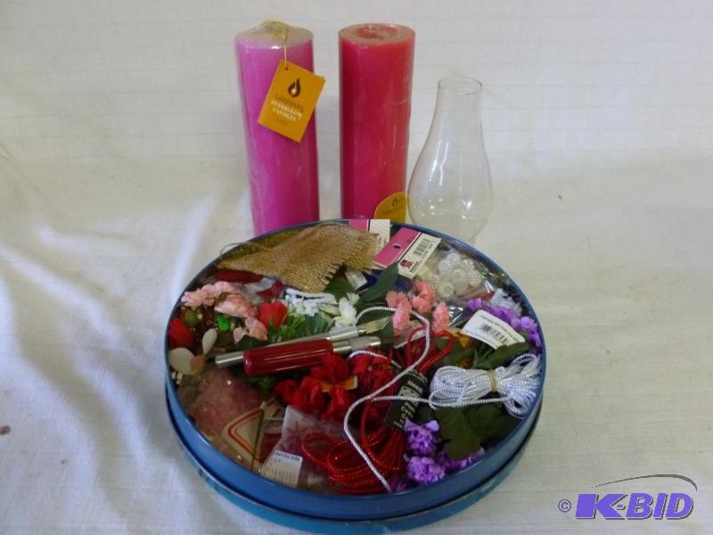 lot 121 image: This lot consists of large pillar candles tha...