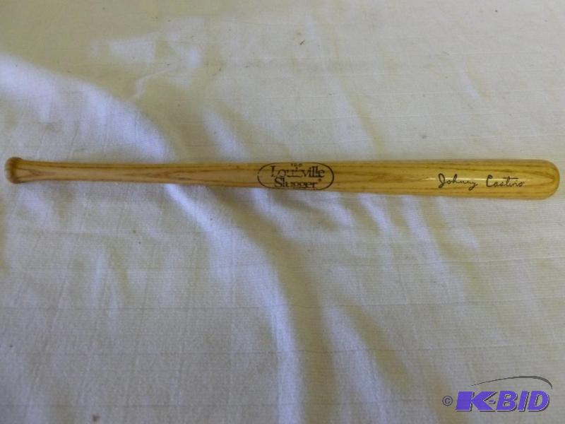 lot 124 image: Collectible Louisville Slugger - Johnny Casti...