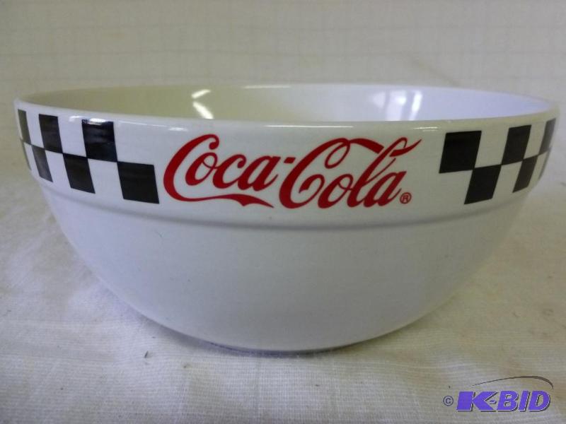 lot 146 image: Large Gibson Coca-Cola stoneware snack bowl t...