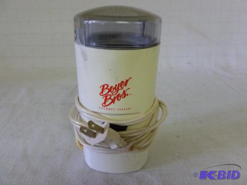 lot 160 image: Boyer Bros. gourmet coffee bean grinder, test...