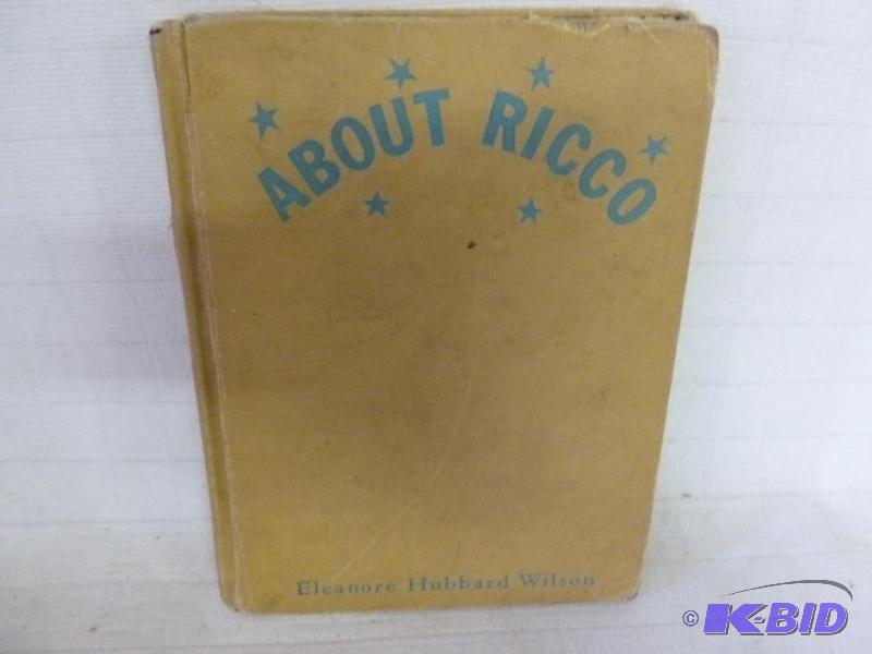 lot 175 image: Vintage Book - About Ricco - 1937....