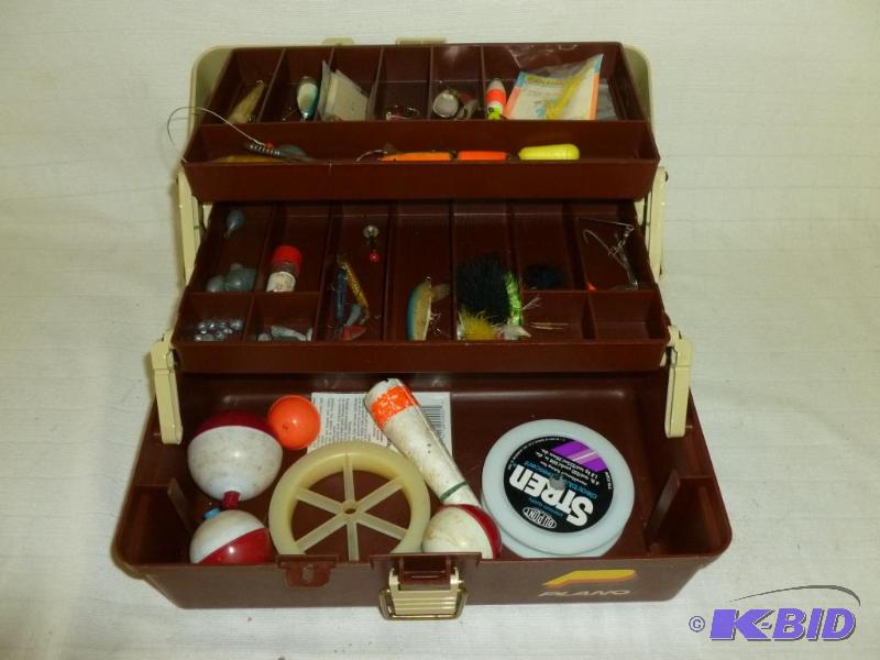 lot 18 image: &nbspPlano fishing tackle box loaded up with...