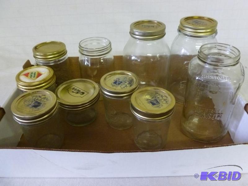 lot 196 image: Lot of ten good canning jars....
