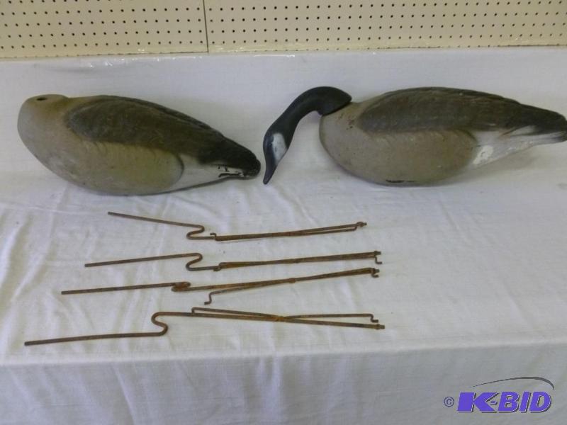 lot 49 image: Lot of two large Canada Goose field decoys, o...
