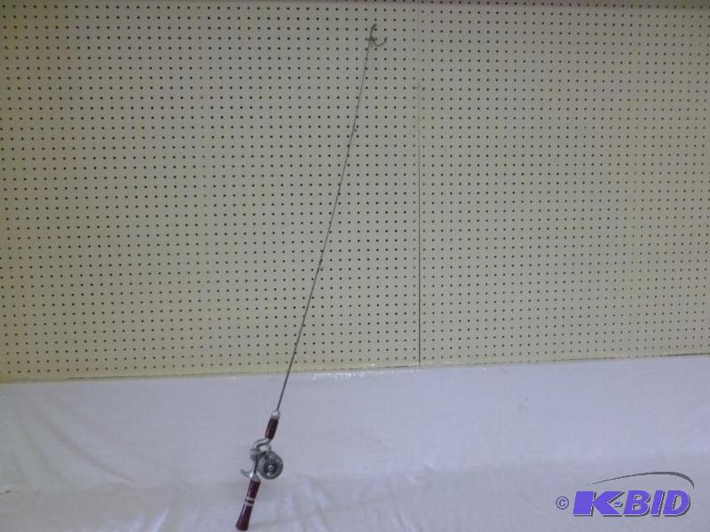 lot 51 image: Vintage steel rod and reel combo that include...