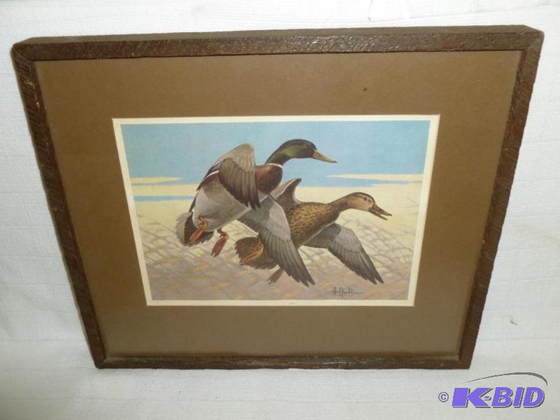 lot 56 image: Les Kouba - Mallards wood framed and matted p...