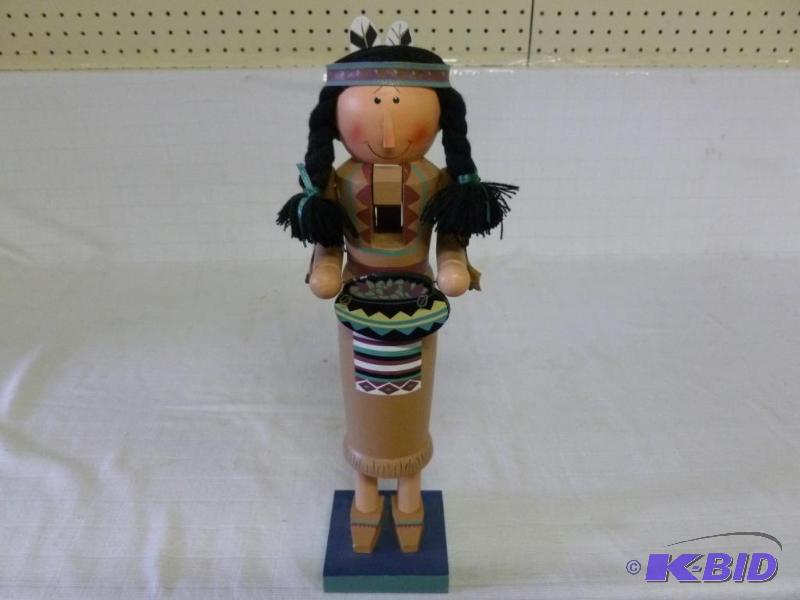 lot 61 image: Large Native American themed painted wooden n...