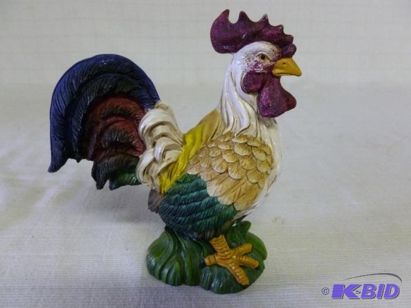 lot 65 image: Molded resin chicken rooster decoration that ...