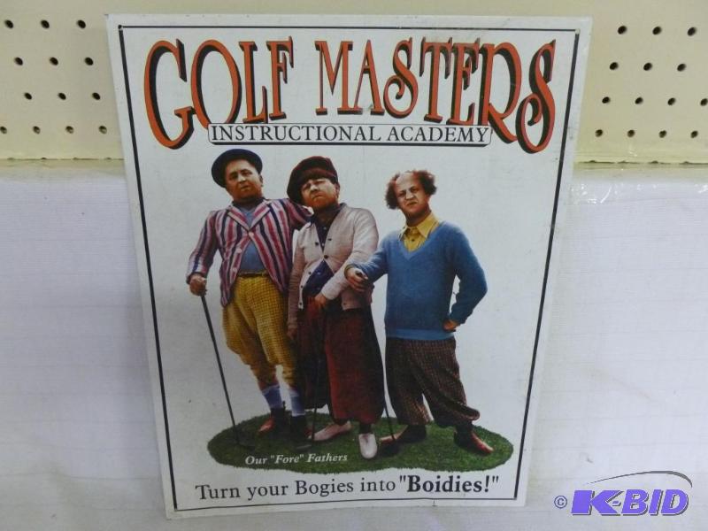 lot 66 image: Golf Masters - Instructional Academy metal si...
