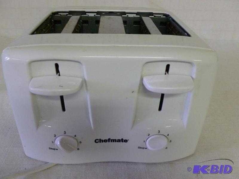 lot 72 image: Chefmate four slice toaster, good clean worki...