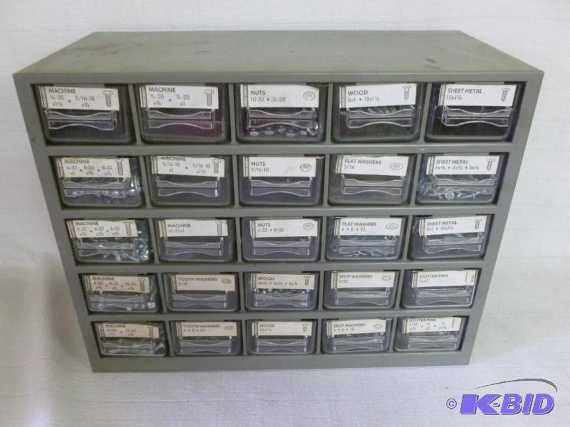 lot 84 image: Heavy duty twenty-five drawer small parts org...