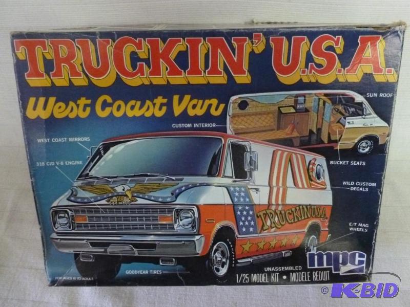 lot 92 image: Vintage 1974 MPC Truckin USA West Coast Van ...