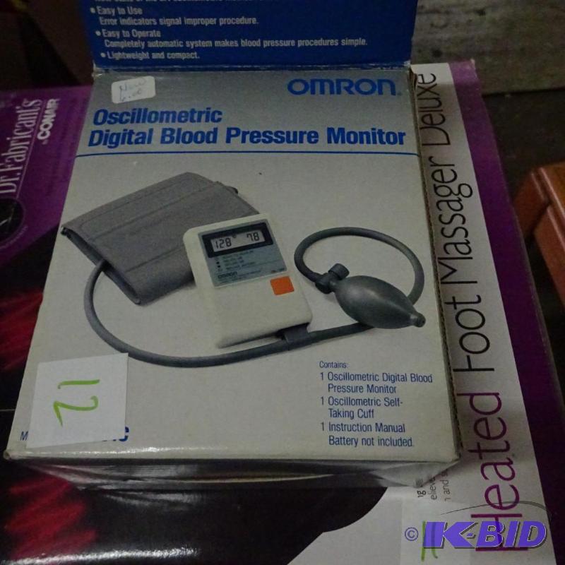lot 12 image: Omron occillometric digital blood pressure mo...