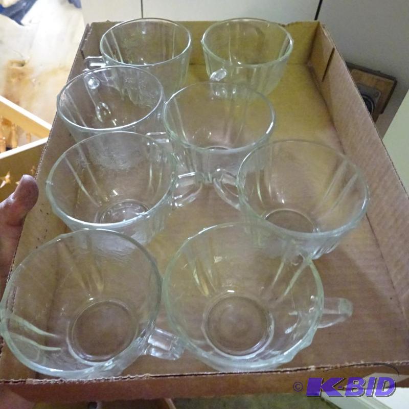 lot 42 image: 8 piece punch bowl cup set...