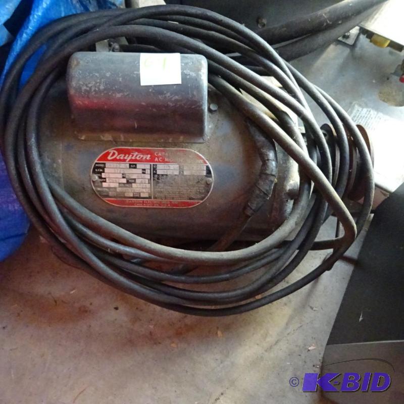 lot 69 image: Dayton 5K9220 electric motor. 115 volt. 1 HP...