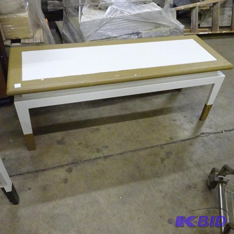 lot 93 image: 2 wood benches. 18 x 52 x 19...