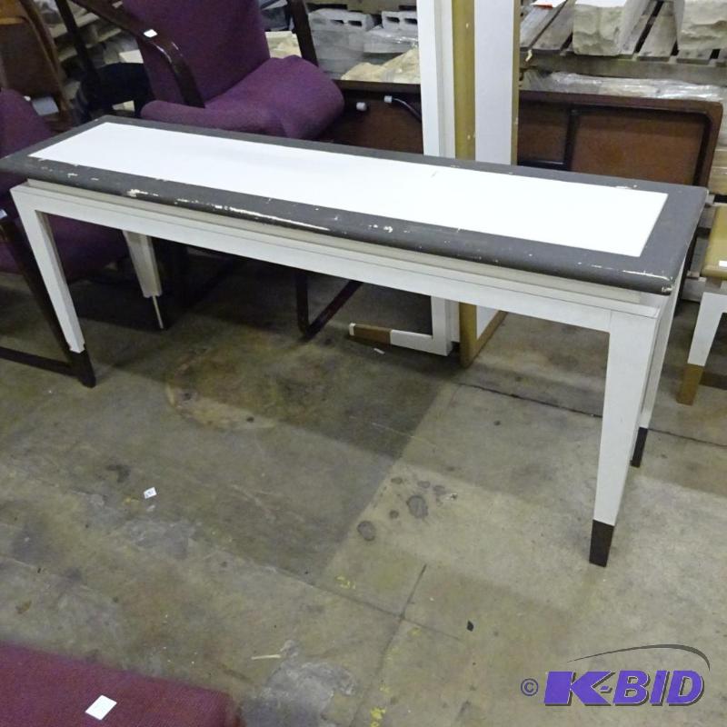 lot 94 image: Wood table. 72 x 18 x 32...
