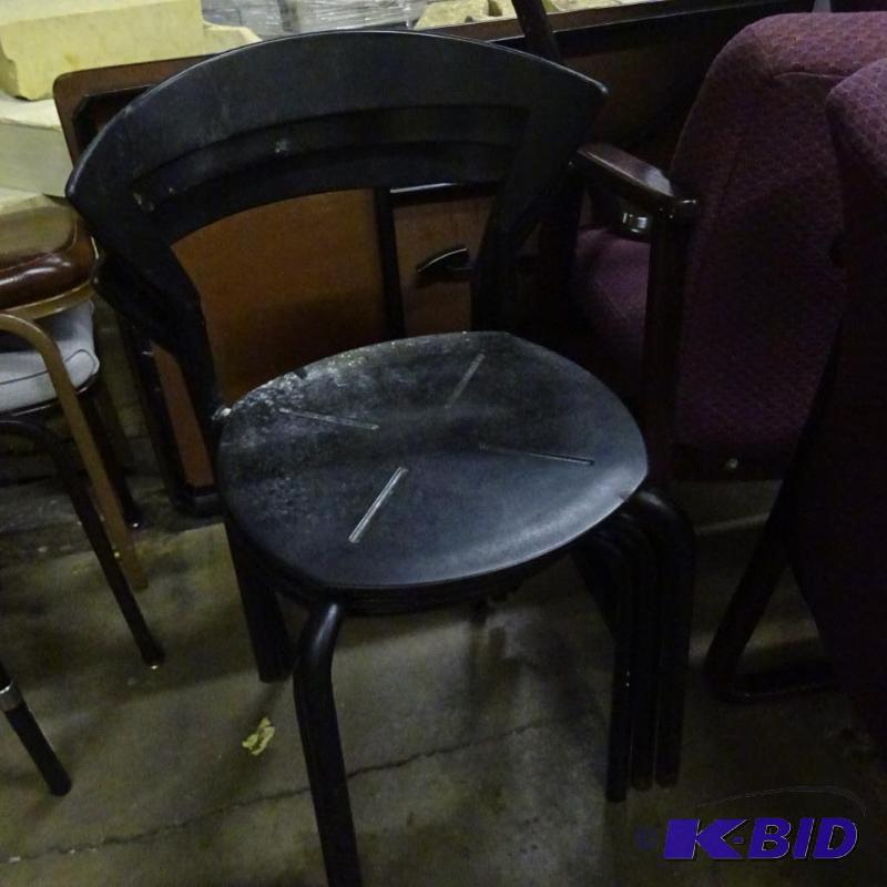 lot 96 image: 5 matching metal framed chairs...