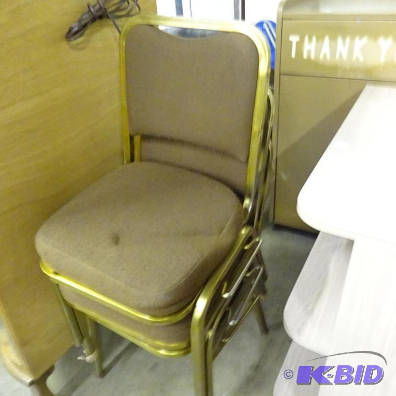 lot 99 image: 5 metal framed chairs...