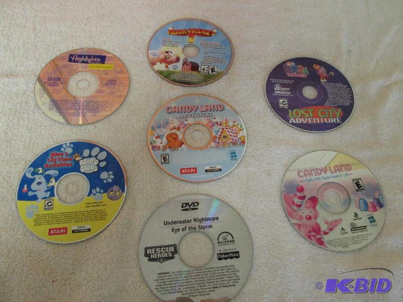 7 DVDs with games and things