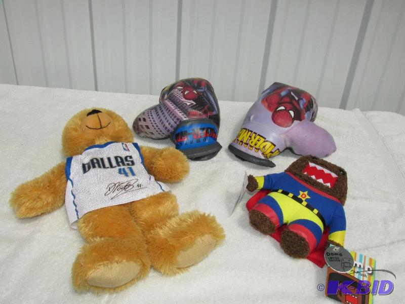 Spiderman Boxing Gloves and a couple of Stuffies