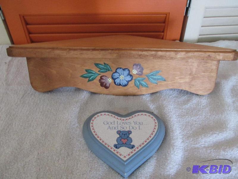 Corner Shelf and Cute Little Plaque