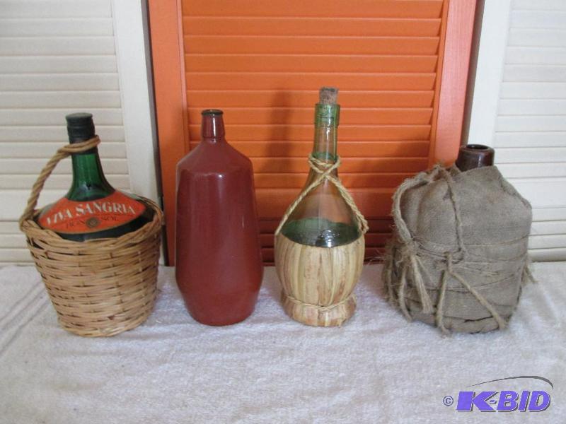 Four Old Wine Bottles