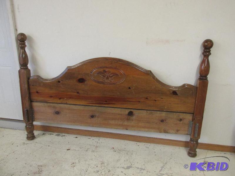 Heavy Wooden Head and Foot Board I believe for a Queen Bed
