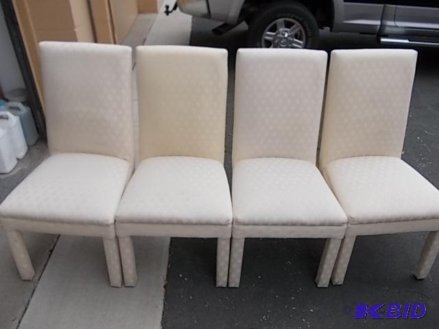Set Of 4 Upholstered Dining Chairs...