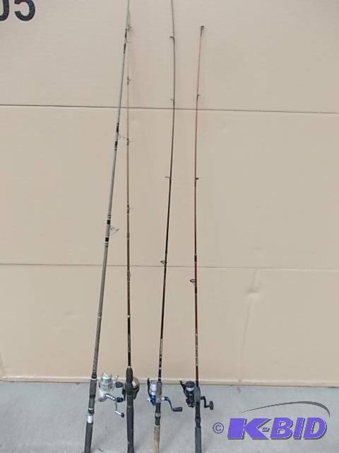 4 Fishing Rods &amp Reels...