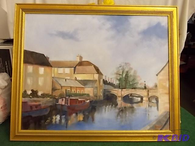 34 x 28 Framed Original Painting By Knight&nb...