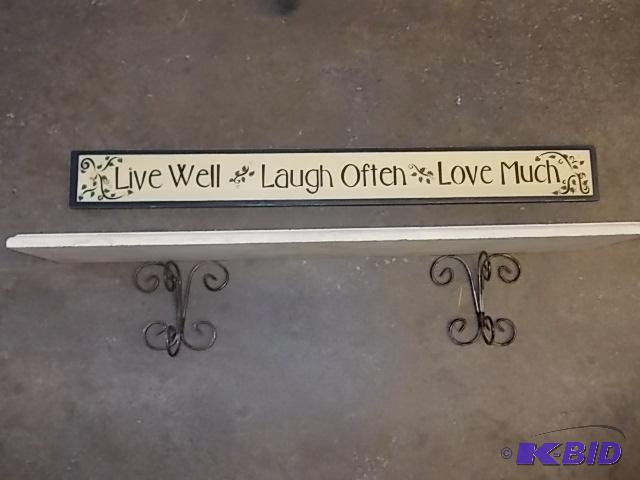 Live Well, Laugh Often, Love Much Sign, Crack...