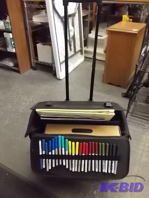 Scrap Book Case Full Of Supplies, Paper, Stic...