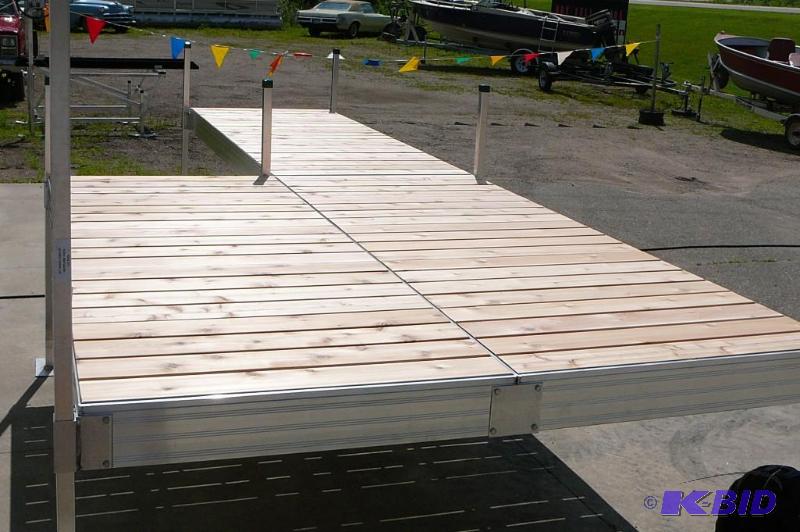 lot 1 image: Shoreline aluminum roll-in dock 4 x 30 with...