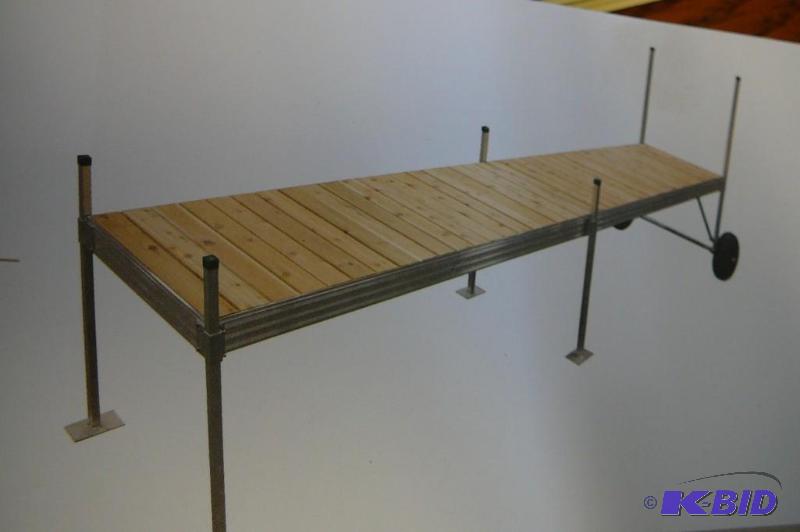 lot 2 image: Shoreline aluminum roll-in dock 4 x 30 stra...