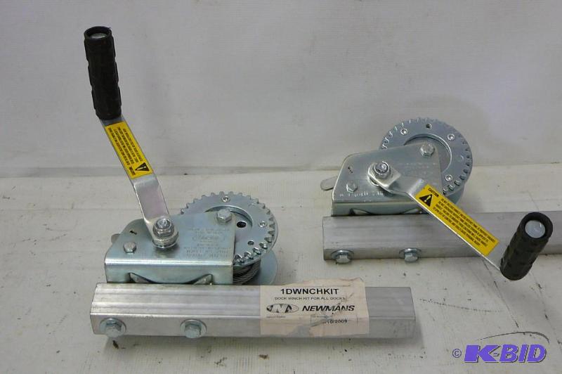 lot 23 image: Pair of dock winches for adjusting dock heigh...