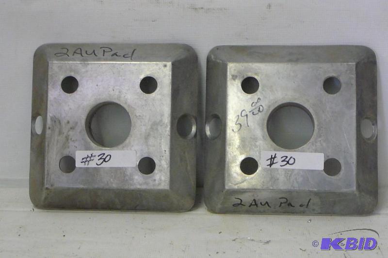 lot 30 image: Pair of Newmans aluminum dock pads with round...