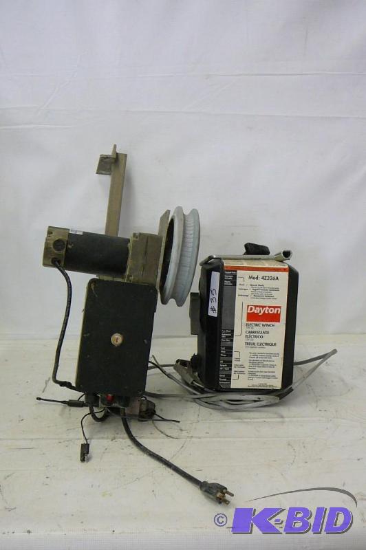 lot 35 image: 1 Dayton winch 12 volt 1 Lift mate winch 12 v...