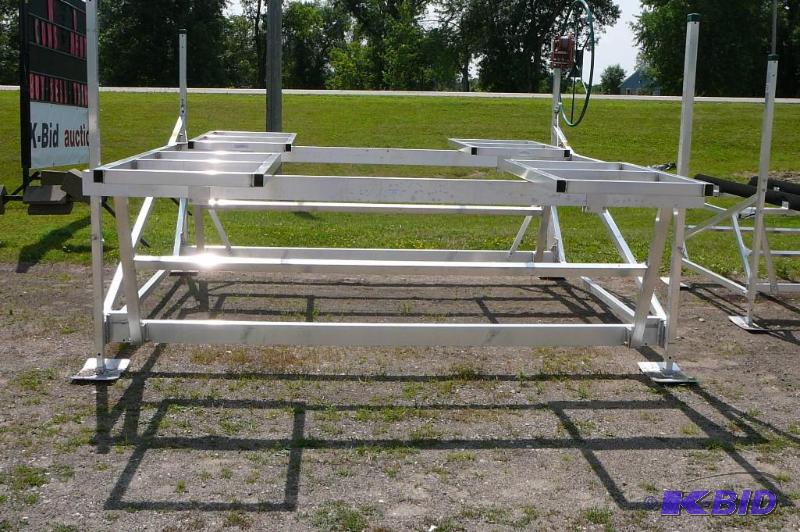 lot 4 image: Shoreline cantilever aluminum pontoon lift wi...