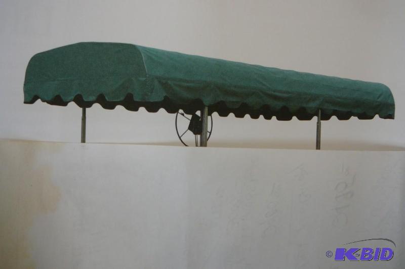 lot 7 image: Shoreline aluminum canopy frame with grey can...