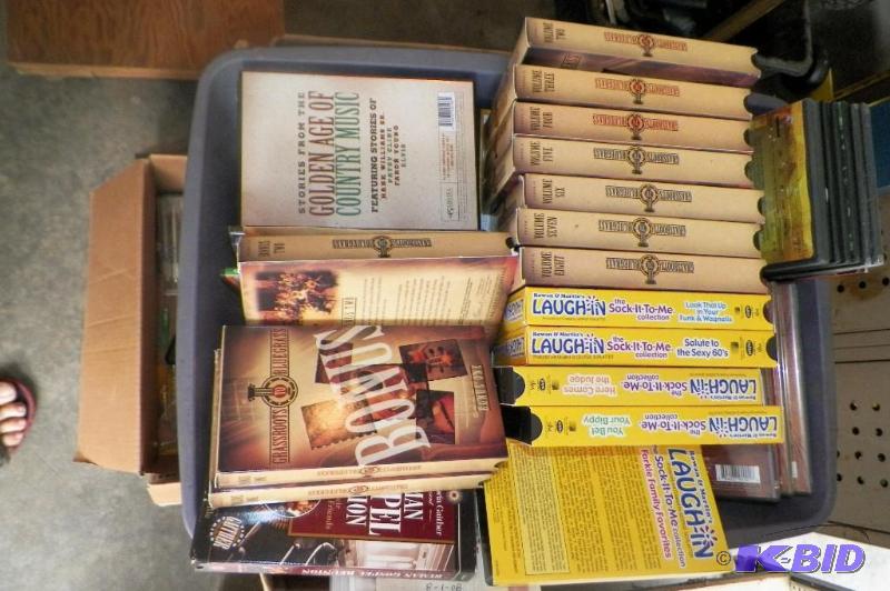 lot 11 image: Box of Tapes & DVDs