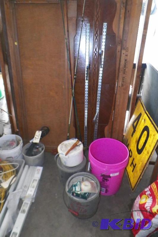 lot 33 image: Old Fishing Items Including 3 Rods & Reels and 1 Is An Old Johnson Century
